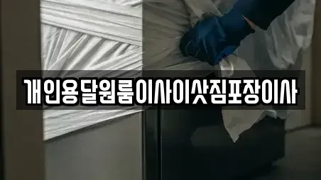 개인용달원룸이사이삿짐포장이사