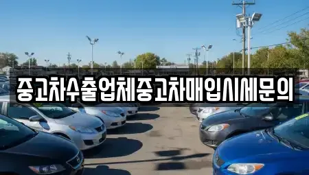 경기 고양시 덕양구 내곡동 중고차매입 전문 중고차수출업체중고차매입시세문의