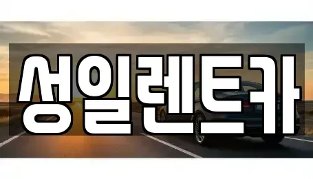 경기 광주시 신현동 렌트카 전문 성일렌트카