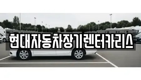 경기 의왕시 내손동 장기렌트카 전문 현대자동차장기렌터카리스