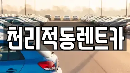 경기도 용인시 처인구 운학동 렌트카 전문 천리적동렌트카
