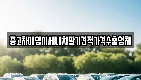 경남 김해시 내동 중고차 전문 중고차매입시세내차팔기견적가격수출업체