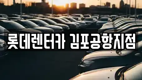 서울 강서구 공항동 렌트카 전문 롯데렌터카 김포공항지점