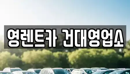 서울특별시 광진구 렌트카 전문 영렌트카 건대영업소