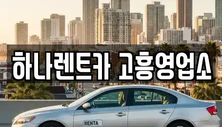 전남 고흥군 포두면 렌트카 전문 하나렌트카 고흥영업소