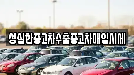 전북특별자치도 전주시 완산구 경원동3가 중고차매입 전문 성실한중고차수출중고차매입시세