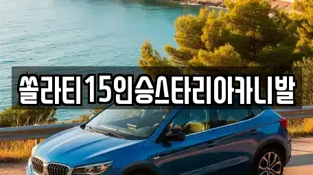 충북 제천시 의림동 렌트카 전문 쏠라티15인승스타리아카니발