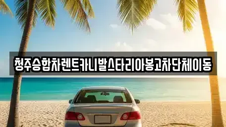 충북 청주시 서원구 미평동 렌트카 전문 청주승합차렌트카니발스타리아봉고차단체이동